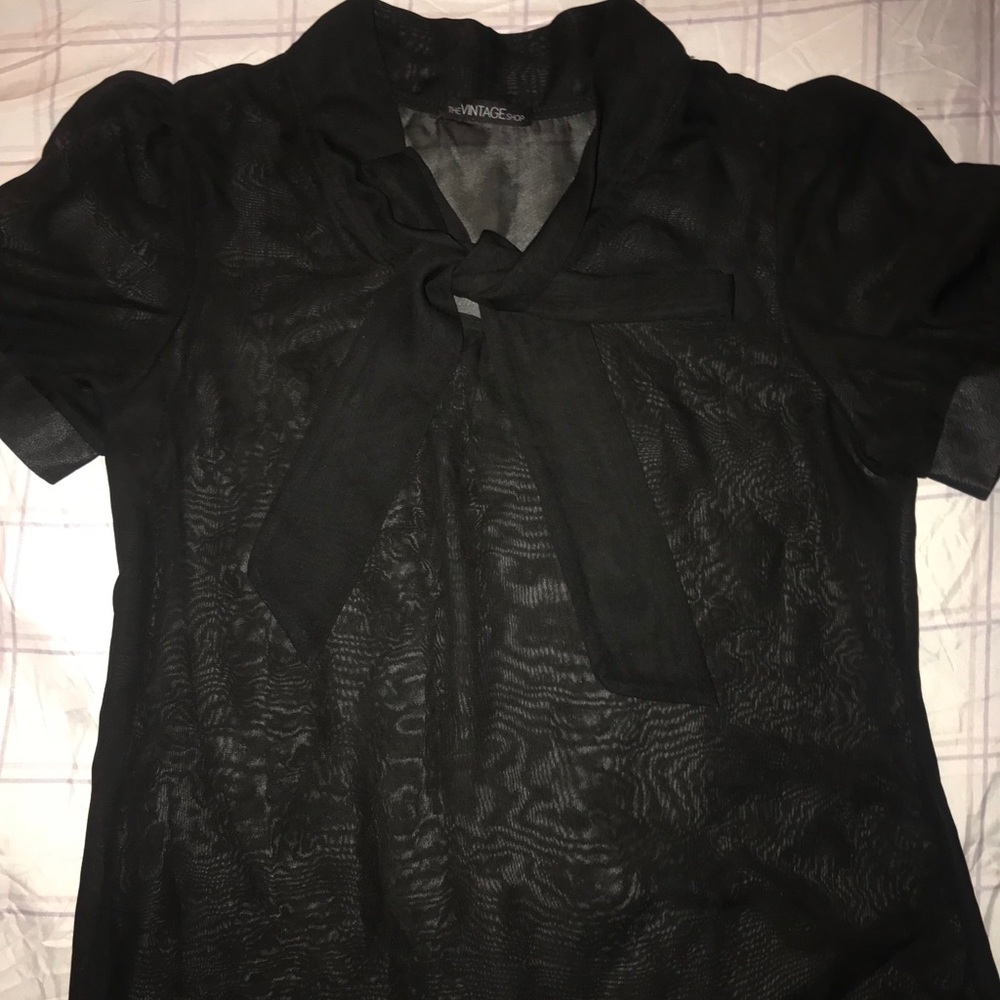 Black transparent blouse